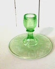 Vintage Ballerina/Cameo Depression Uranium Glass Candle Holder
