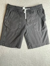 James Perse 1 Women’s Straight Leg Garment Dyed Drawstring Shorts Grey MSL4119