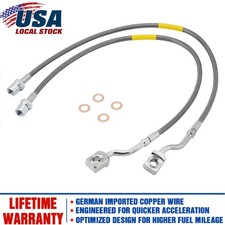 2pcs Front Steel Extended Brake Lines 89370 For Sierra 2500 3500hd 2011-2019 New