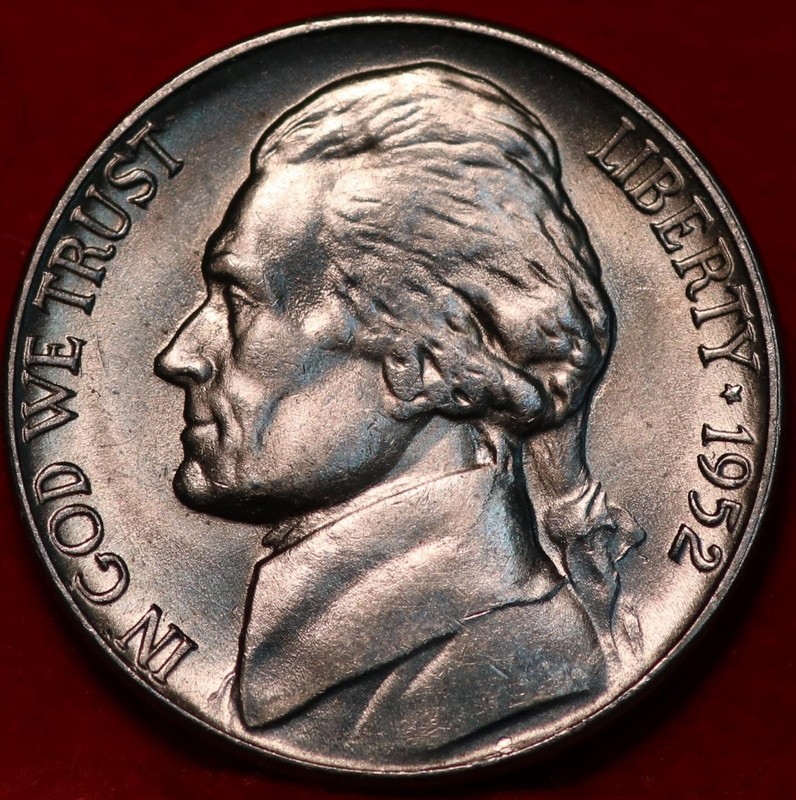 Uncirculated 1952-D Denver Mint Jefferson Nickel Not Silver