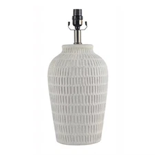 Large Ceramic Textured Table Lamp Base White - Threshold: Modern
