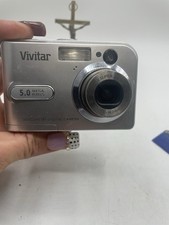 Vivitar Digital Camera Vivicam 5385 5.0MP Silver Tested Good Condition