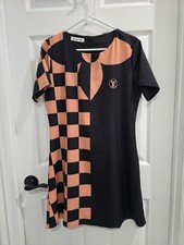 Diandian Didi Dress Black And Orange Retro Silky Material NWOT