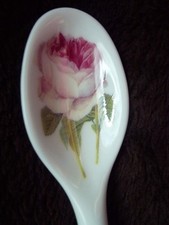 Bone China Redoute Roses von Roy Kirkham  * Porzellan-L&ouml;ffel * Teel&ouml;ffel *