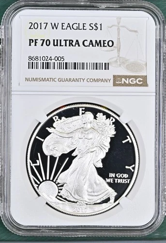 2017 W Proof American Silver Eagle NGC PF70 - A360