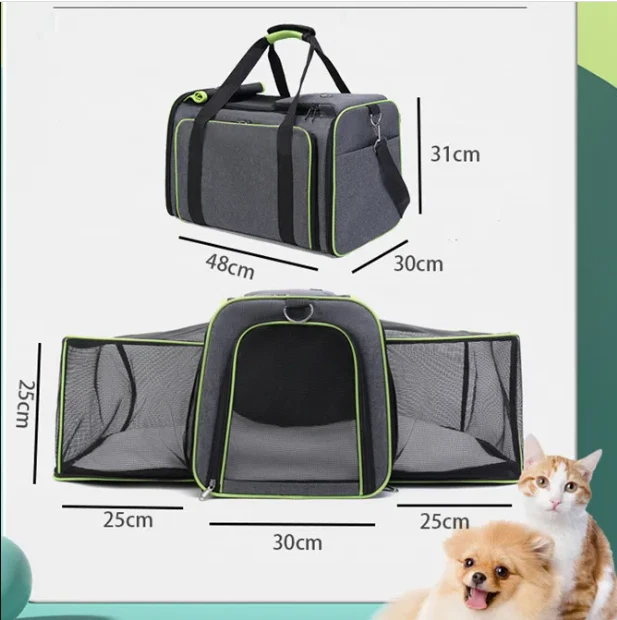 Portable Pet Dog Backpack Breathable Cat Carrier Bag Airline Approved Transport - Image 2 of 4