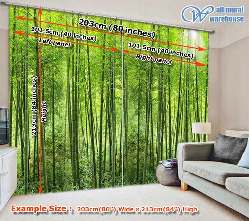 Simulate False Rarely 3D Blockout Photo Print Curtain Fabric Curtains Window - Foto 9 di 10