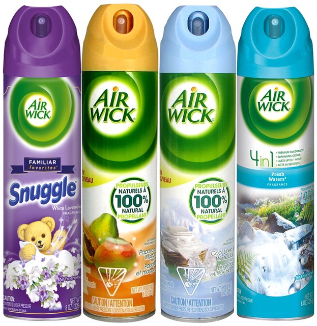 6 Pack Air Wick Wizard Air Freshener Aerosol Room Spray Set Assorted