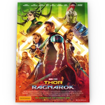 Thor Ragnarok Filmposter Satin Hochwertig Archiv Atemberaubend A1 A2 A3