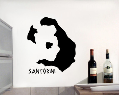 Samunshi Santorini Insel Wandaufkleber und Wandtattoo  25 Farben 4 Größen