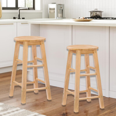 Kitchen Breakfast Seat Wooden Bar Stools Pub Stool Dining Chair