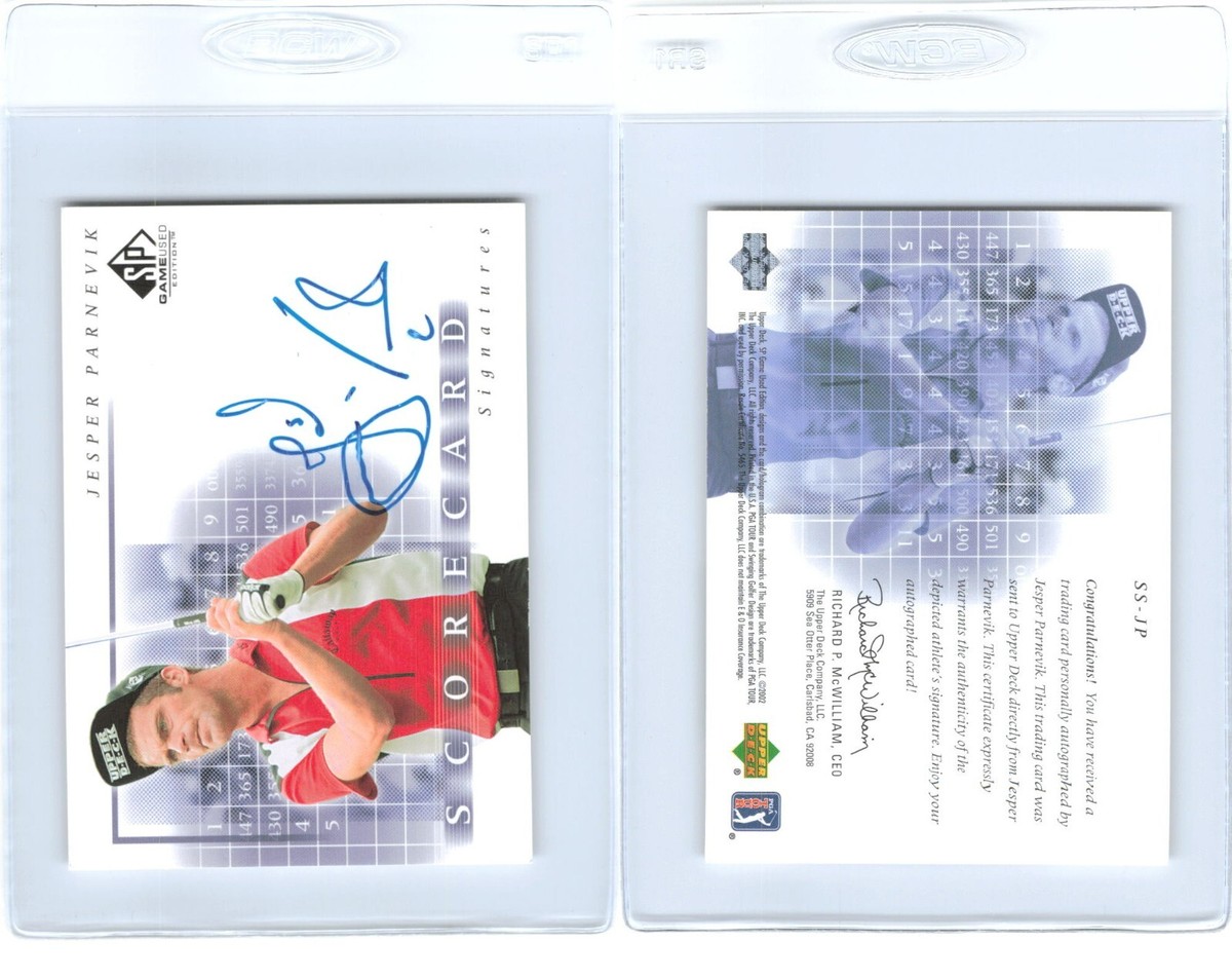 イェスパー・パーネビック オートグラフ 2002 SP Game Used Golf Scorecard Signatures #SSJP Jesper Parnevik