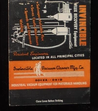 1940s Flux Recovery Equipment Invincible Vacuum Cleaner Mfg. Co. Dover OH MB