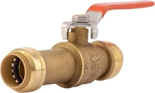 SharkBite 3/4 in. Push-To-Connect Brass Slip Ball Valve Model #24736LF