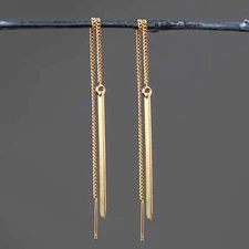 SImple Bar Delicate Threader Earrings