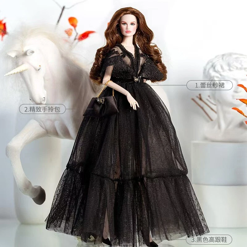 VETEMENTS Abito da sera nero classico 1 6 vestiti per bambola vestito da principessa abito da sposa 11 5 pollici