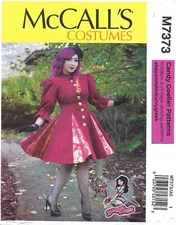 McCall's M7373 Fitted & Flared or Godet Coat COSPLAY Sz 14-22 UNCUT Pattern