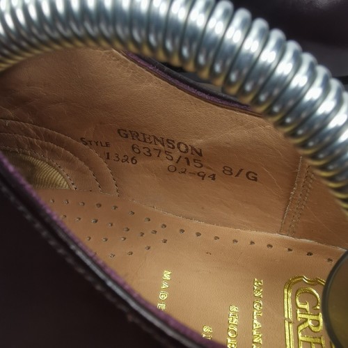 ~ Rare Vintage 1994 ~ Grenson Edinburgh Burgundy Brogue Shoes ~ Mens UK Size 8 ~ - Bild 16 von 23