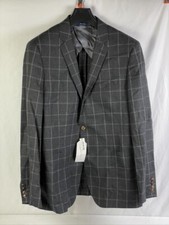 Buttoned Down Store Men's Slim Fit Italian Wool Windowpane Sport Coat 48 Tall