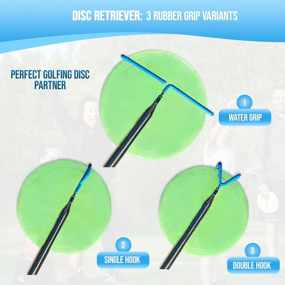 Disc Golf Retriever Pole Telescopic Frisbee Golf Stick Disc Grabber 16FT - Image 4 of 4
