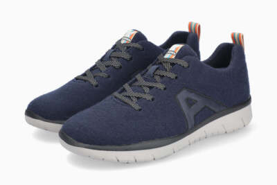 Mephisto Men's Malibou Indigo Merino 97 Wool Lined Lace-Up Sneakers