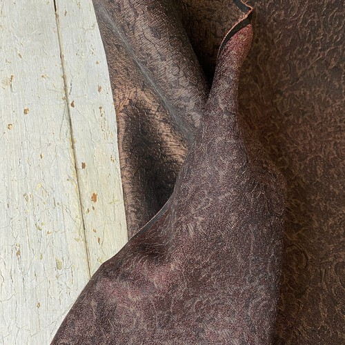 36 x 41 inches UNUSED Chocolate Brown Parisian Damask Jacquard woven viscose te