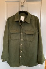 Bnwt Object Green Shacket Shirt Jacket Size 40 (uk 12) Khaki