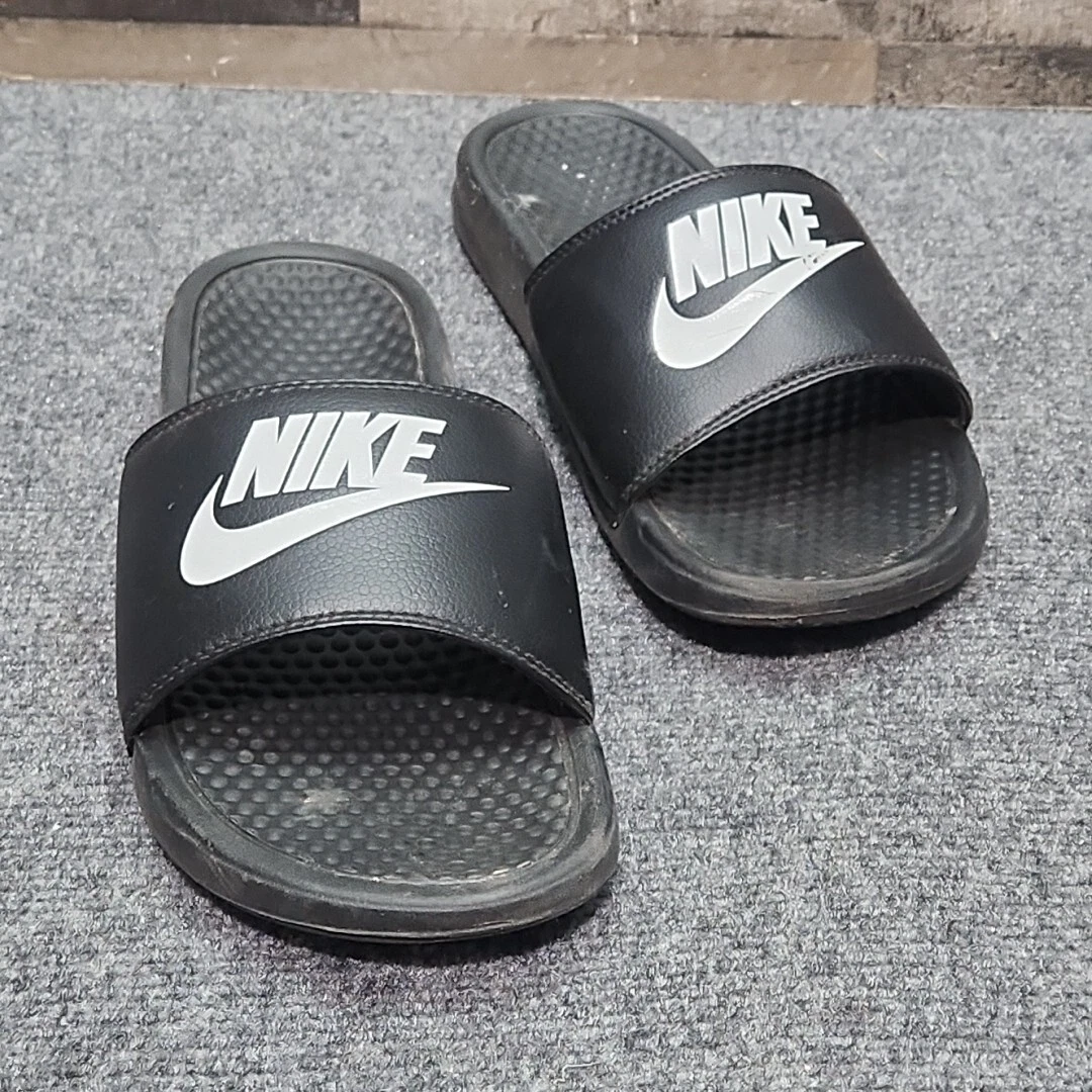Scarpe sandali Nike nere comfort slip on slide uomo 11 infradito