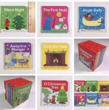 Christmas Childrens Board Books Box Set Pocket Library Lot 6 