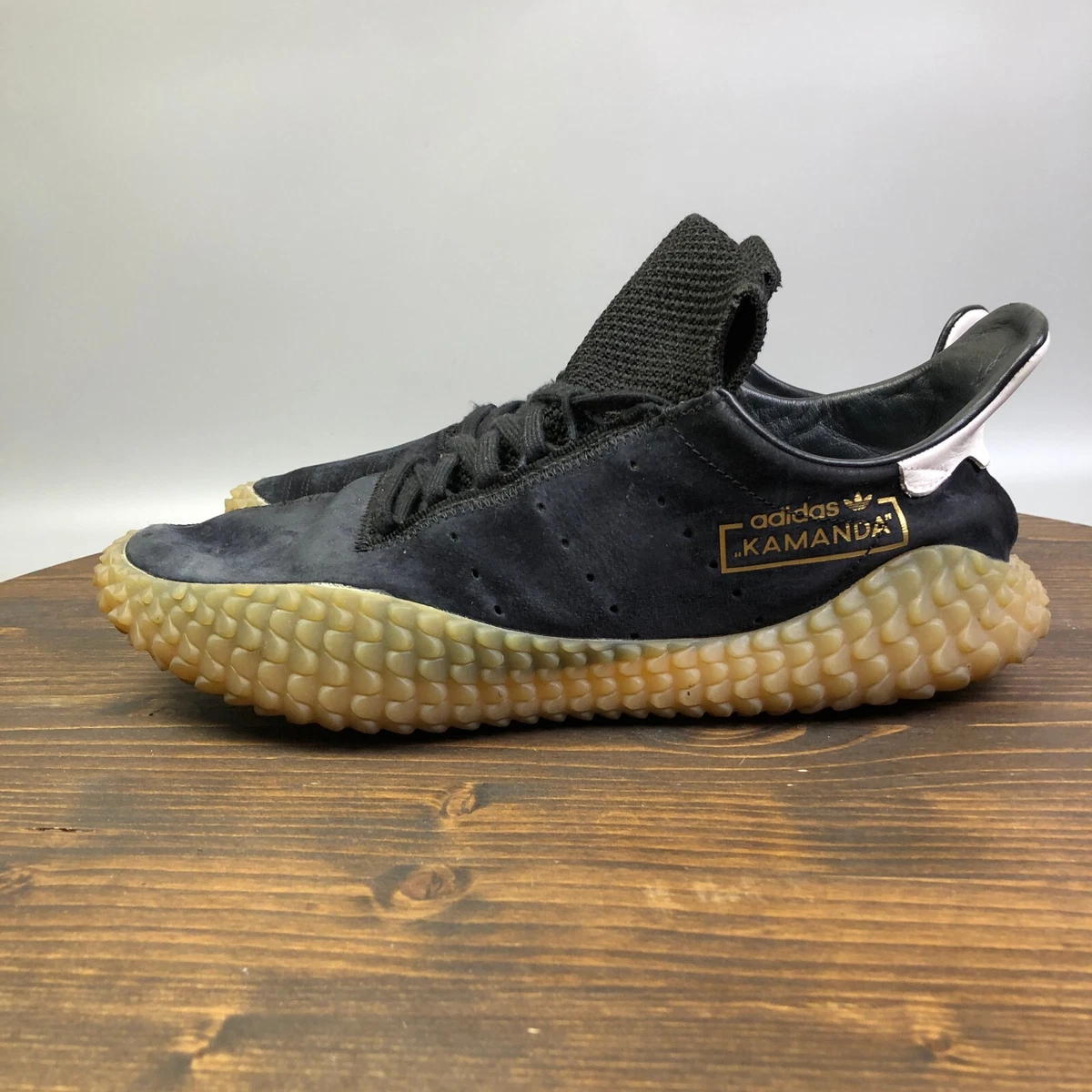 Adidas Kamanda Gum Sole Mens Size 12 Black Athletic Running Shoes Sneakers