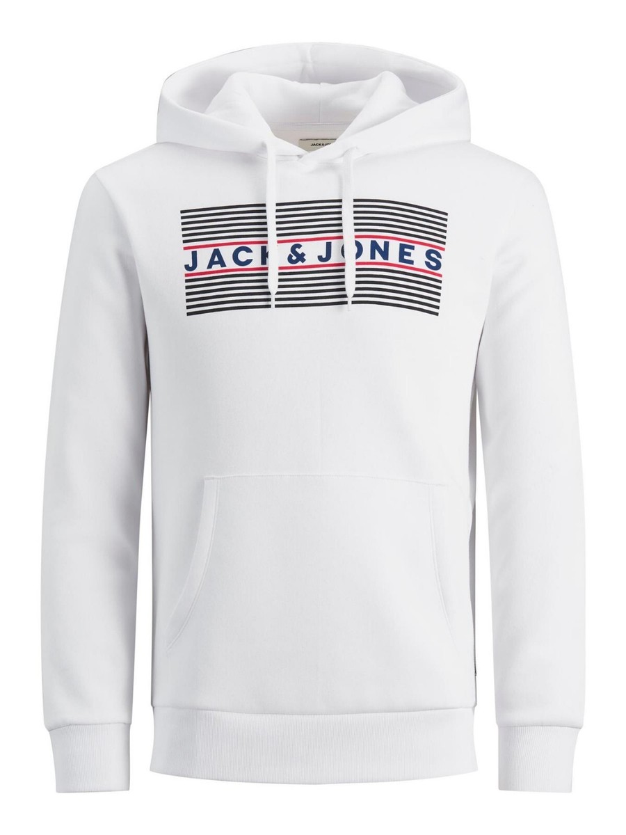 Mens Hoodie Jack & Jones Branded Logo Hooded Sweatshirt Mens Hoodie Jack & Jones Branded Logo Hooded Sweatshirt