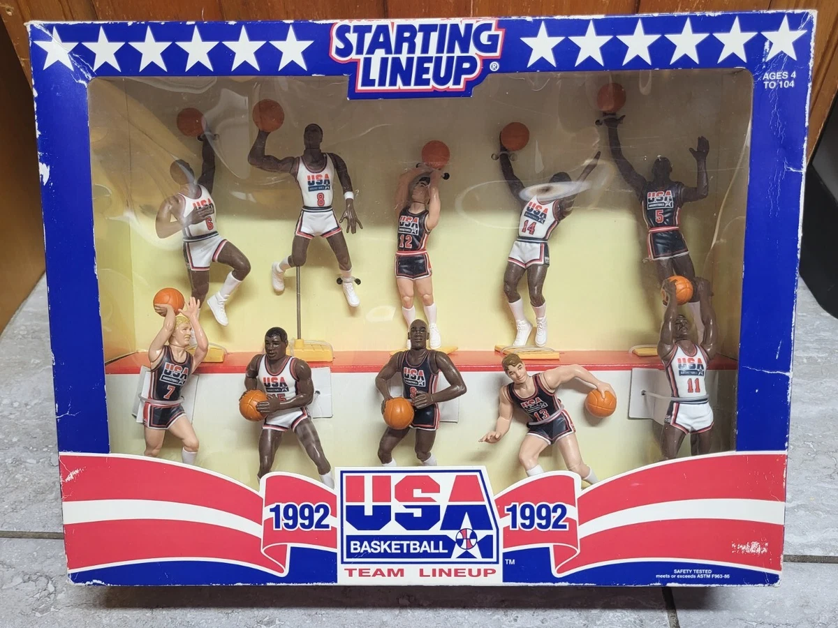 1992 TEAM USA BASKETBALL DREAM TEAM STARTING LINEUP SET IN BOX