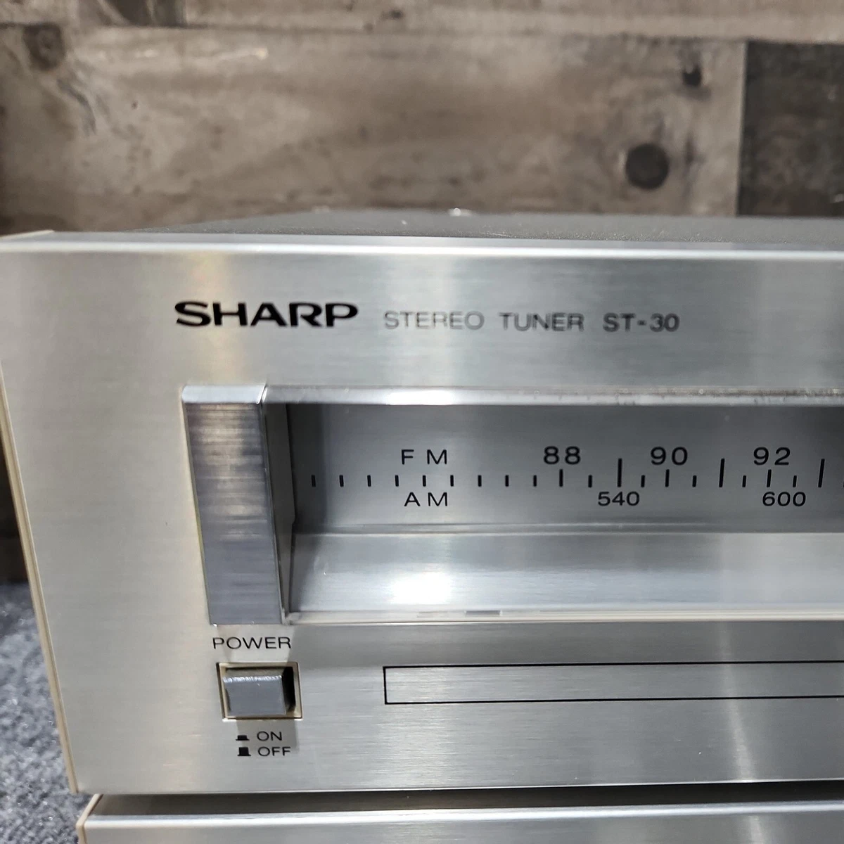 De Colección Sharp ST-30 Estéreo Turner y SM-30 Amplificador Cara Plateada Componente de Audio para el Hogar