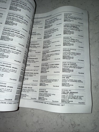 MENU SOFTWARE INFORMATION! COMMODORE Book RARE VINTAGE COLLECTIBLE - Picture 2 of 9