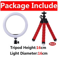10 inch LED Selfie Ring Light No Phone Stand Photo Fill Lamp with Mini Tripod