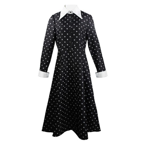 Wednesday The Addams Family Cosplay Kostüm Outfits Halloween Karneval Anzug - Bild 25 von 26