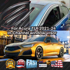 For 2021-2025 Acura Tlx In-channel Window Visors Vent Sun Shade Rain Deflectors For 2021-2025 Acura Tlx In-channel Window Visors Vent Sun Shade Rain Deflectors