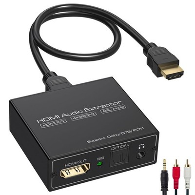 HDMI ARC Audio Extractor 4K60Hz HDMI Optisch Adapter auf 3.5MM Converter Spli...