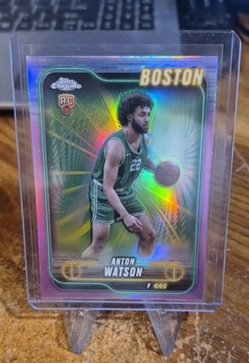 2024-25 Topps Chrome - Anton Watson #107 Pink Refractor (RC)