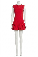 Ganni Corset Mini Dress Red