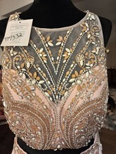 Color Dress Two-Piece Pink Dawn With Beading