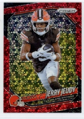 2025 Panini Prizm No Huddle Red Prizm /99 Jerry Jeudy #146 c8n