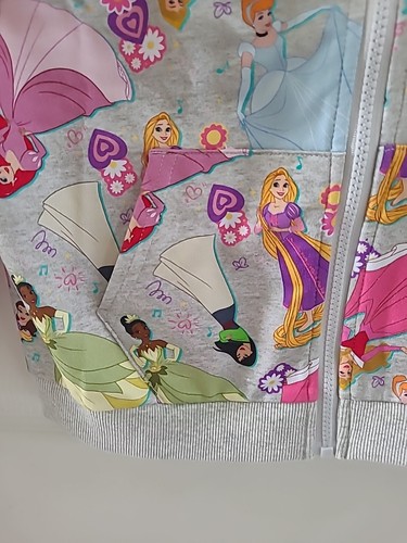 DISNEY Girl's Size 11/12 Multi Princess Zip Hoodie NWT - Picture 6 of 22