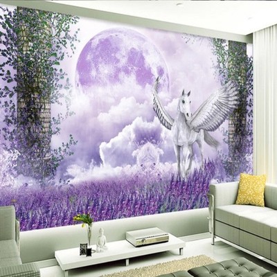 Vlies Fototapete 3D Pegasus Pferd Wand Wohnzimmer Märchen Design 10554