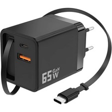65W USB C Ladegerät Power Supply GaN Schnellladung Laptop Smartphone Tablet