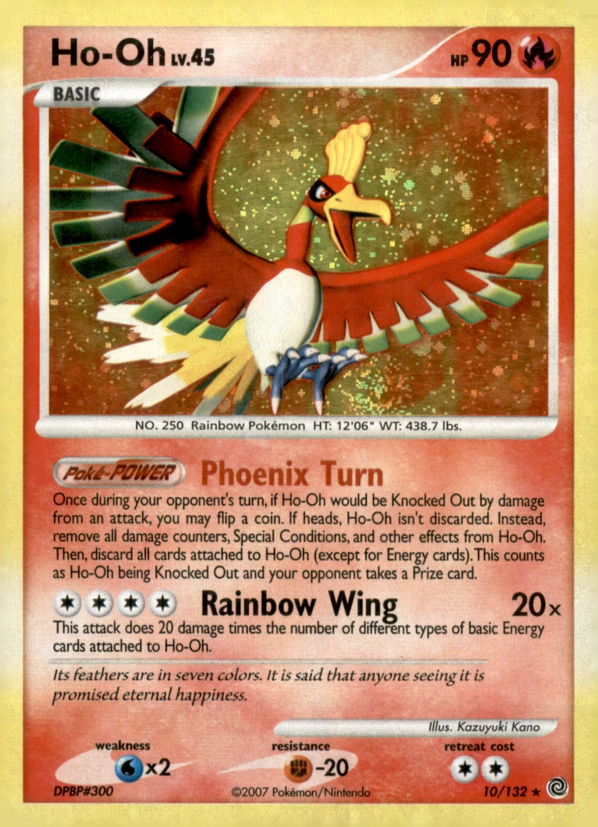 Ho-Oh Pokémon TCG Secret Wonders Individual Collectible Card Game