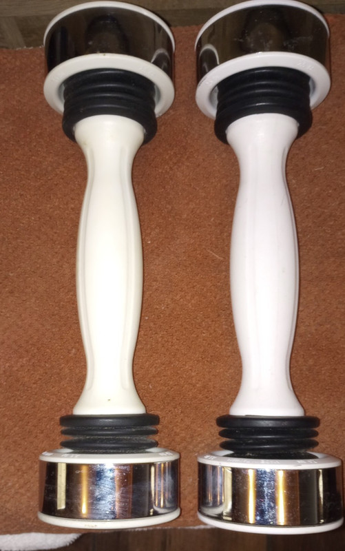 Shake Weight  Dumbbell Pair White Black Chrome Gym Weight Lifting