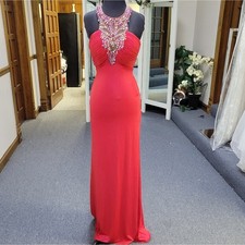 Blush Prom VALENTINE RED 4 Long Jersey Gown Formal Prom Pageant Dress X122 NWT