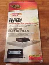 Zilla Mini Heat  UVB Light Fixture for Terrariums - Compact  Sleek Design 9"