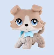 1PCS Mini Pet Shop LPS Toy Collie67 With Accessory Collect Animal Kid Gift Great